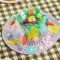 Easter Bunnies with Carrots: Pack of 6