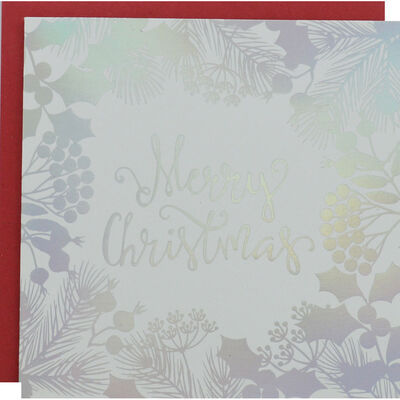 White And Silver Premium Christmas Cards: Pack Of 10 image number 1