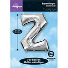 34 Inch Silver Letter Z Helium Balloon image number 2