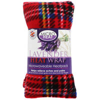Red Tartan Lavender Microwaveable Heat Wrap