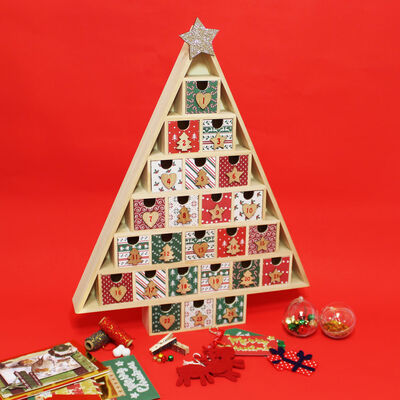 Wooden Christmas Tree Advent Calendar image number 3