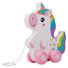 PlayWorks Wooden Pull Along Unicorn image number 2