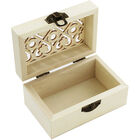 Heart Laser Cut Wooden Box with Clasp: 11 x 7 x 5.2 cm image number 2