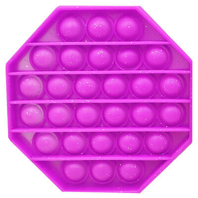 Pop ‘N’ Flip Bubble Popping Fidget Game: Assorted Glitter Octagon image number 2