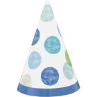 Blue Polka Dot Mini Party Hats - 8 Pack image number 1