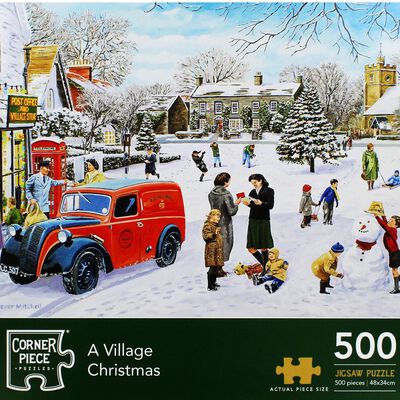 A Village Christmas 500 Piece Jigsaw Puzzle image number 1
