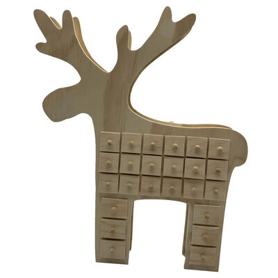Wooden Reindeer Advent Calendar image number 1