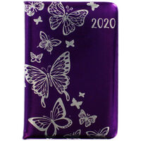Metallic Purple 2020 Week to View Pocket Diary