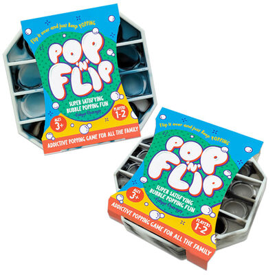 Pop ‘N’ Flip Bubble Popping Fidget Game: Assorted Tie-Dye Black image number 3