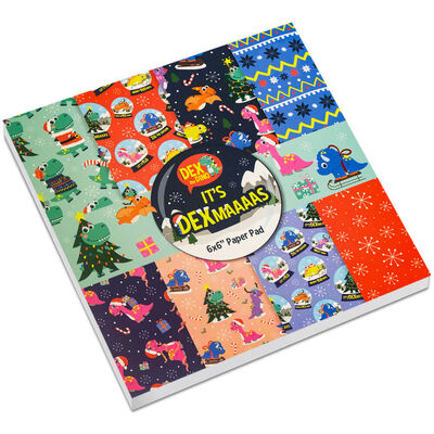 Dex the Dino Christmas Design Pad: 6 x 6 Inches image number 1