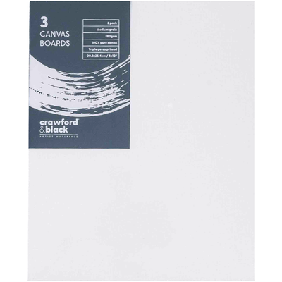 Crawford & Black Canvas Boards: Pack of 3 image number 1