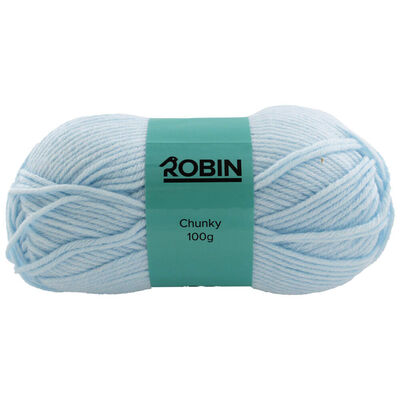 Robin Chunky: Powder Blue Yarn 100g image number 1