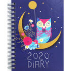 A6 Wiro Owl 2020 Week to View Diary image number 1