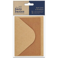 Kraft Cards and Envelopes: Pack of 3