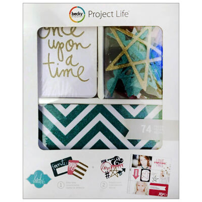 American Crafts: Project Life Glitter 74 Piece Journal Kit image number 1