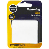 Korbond Extra Wide Hemming Web: White
