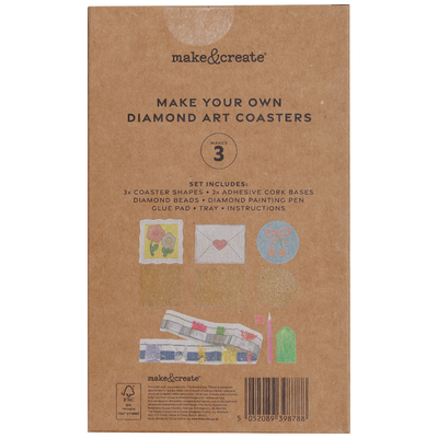 Make Your Own Diamond Art Coasters: Pack of 3 image number 3