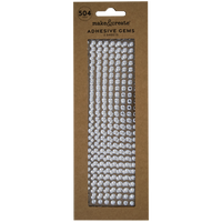 Silver Adhesive Gems: Pack of 504