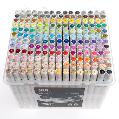 Crawford & Black Twin-Tip Markers in Carry Case: Pack of 180 image number 3