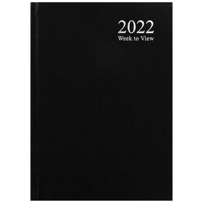 A5 Black 2022 Week to View Diary image number 1