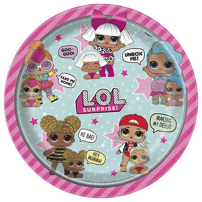LOL Surprise Paper Dinner Plates: Pack of 8 image number 1