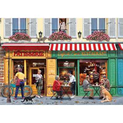 Street Caf&eacute; 1000 Piece Jigsaw Puzzle image number 2