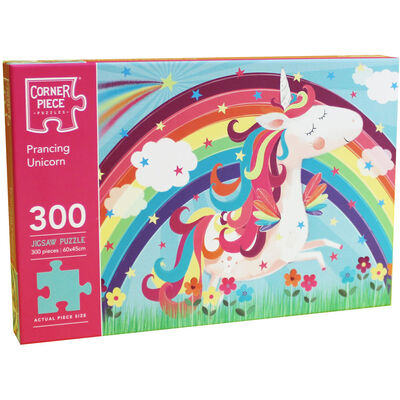 Prancing Unicorn 300 Piece Jigsaw Puzzle image number 1