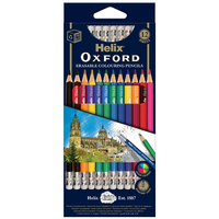 Helix Oxford Erasable Colouring Pencils: Pack of 12