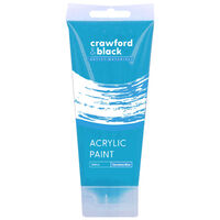 Crawford & Black Acrylic Cerulean Blue Paint: 200ml