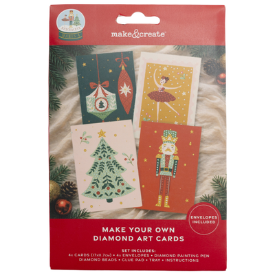 Make Your Own Diamond Art Nutcracker Cards: Pack of 4 image number 1