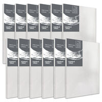 Crawford & Black 9 x 12 Inch Canvases: Bundle of 12