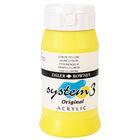 System 3 Acrylic Paint: Lemon Yellow 500ml image number 1