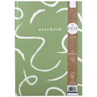 A4 Green Swirl Notebook
