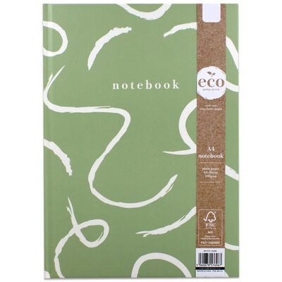 A4 Green Swirl Notebook image number 1