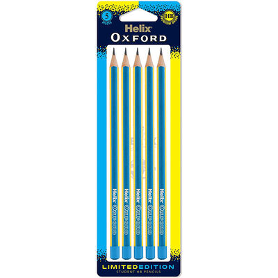 Helix Oxford Clash Blue Pencils Pack of 5 image number 1