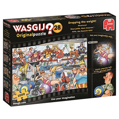 Wasgij Original 28 Dropping the Weight 1000 Piece Jigsaw Puzzle image number 1
