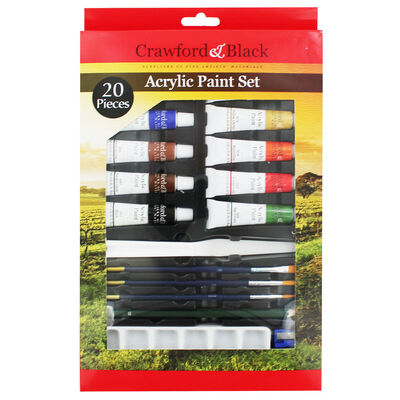 Crawford And Black Acrylic Paint Set: Pack of 20 image number 1