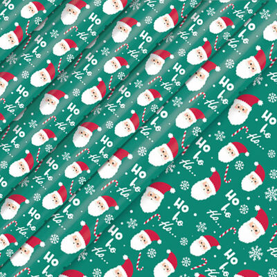 Christmas Ho Ho Ho Santa Gift Wrap 3m: Bundle of 5 image number 1