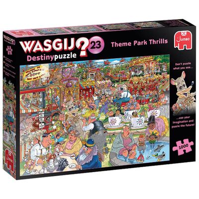 Wasgij Destiny 23 Theme Park Thrills 1000 Piece Jigsaw Puzzle image number 1