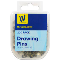 Works Essentials Drawing Pins: Pack of 200