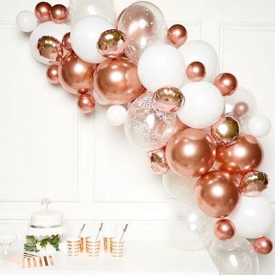 Rose Gold Balloon Arch Garland image number 2