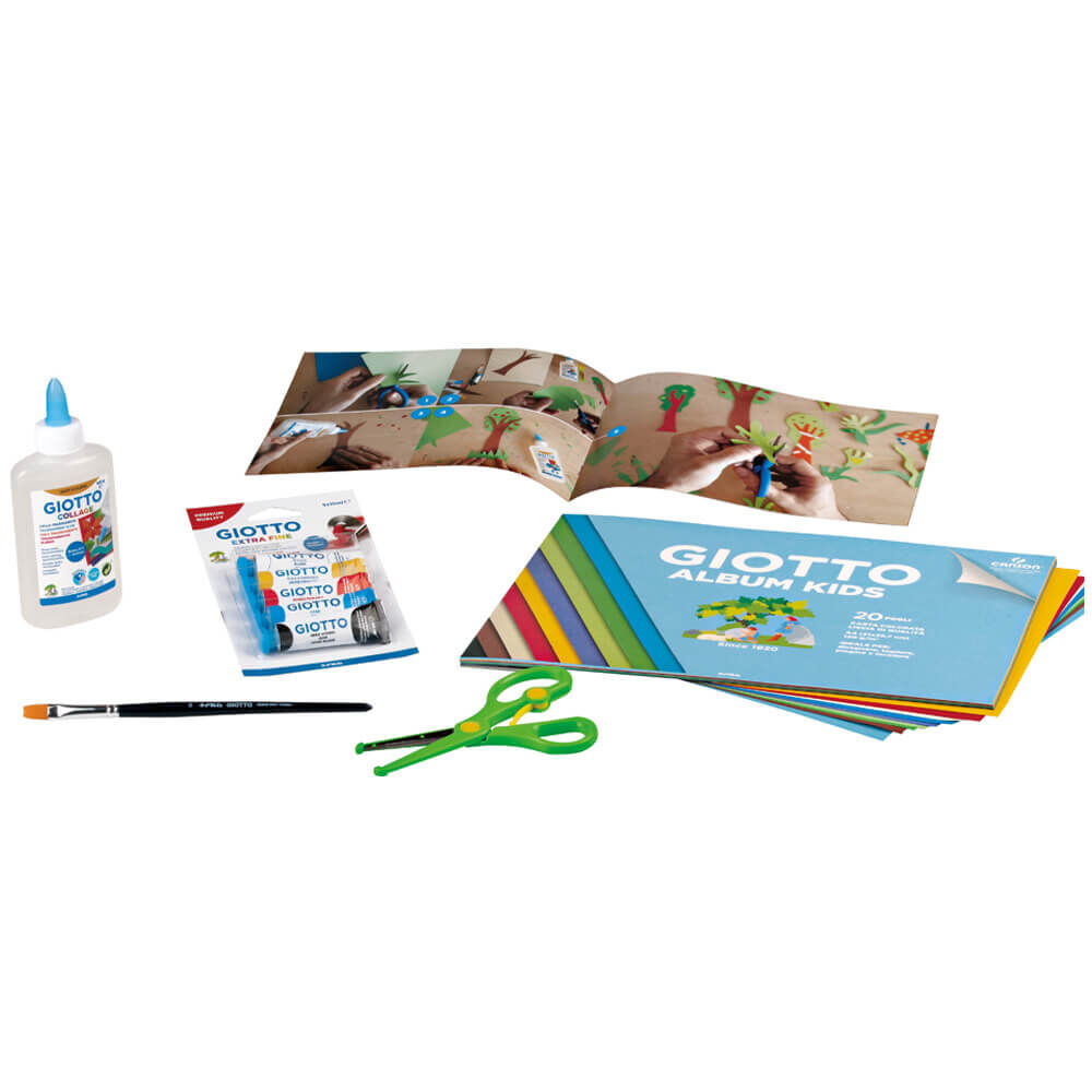 GIOTTO Art Lab Funny Collage Kreativset – 28-teilig Mit Papier, Farbe & Kleber