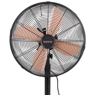 Beldray Adjustable Floor Standing 16 Inch Black Rose Gold Fan image number 2