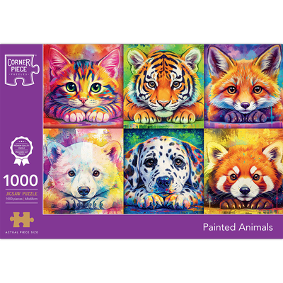 Painted Animals 1000 Piece Jigsaw Puzzle image number 1