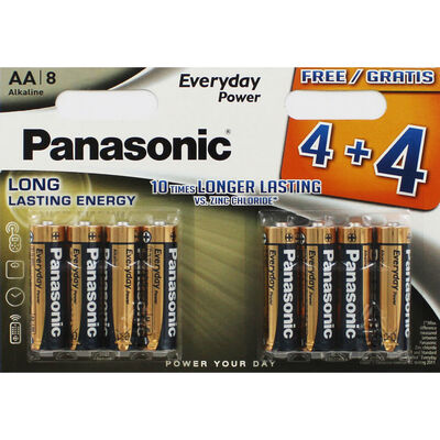 Panasonic Alkaline AA Batteries - Pack of 8 image number 1