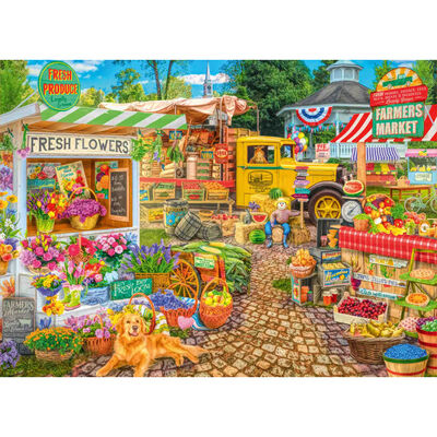 Farmers Market 500 Piece Jigsaw Puzzle image number 2