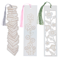 Wooden Bookmarks with Tassels: Pack of 3