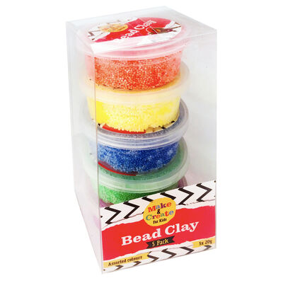 Assorted Bead Clay Tubs - Pack of 5 image number 1