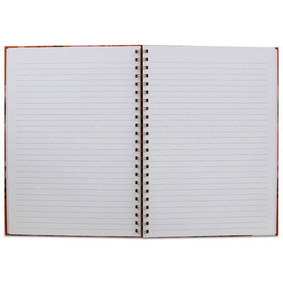 A4 Orange Vintage Floral Notebook image number 2