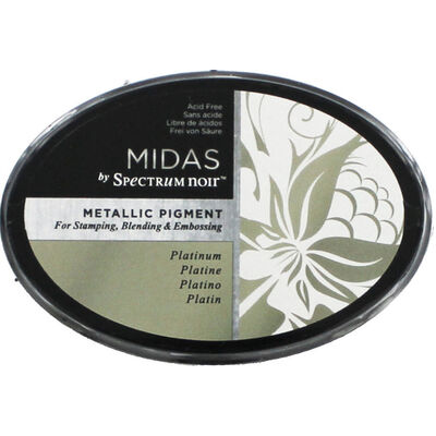Midas by Spectrum Noir Metallic Pigment Inkpad: Platinum image number 1